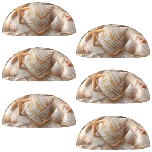 RODAILYCAY Schubladenknöpfe, Seesternmuschel, Muschel-Hintergrund, Schrankknäufe, Kommodengriffe, Schubladengriffe für Küchen- und Badezimmerschränke, 6 Packungen RODAILYCAY Schubladenknöpfe, Seesternmuschel, Muschel-Hintergrund, Schrankknäufe, Kommodengriffe, Schubladengriffe für Küchen- und Badezimmerschränke, 6 Packungen von RODAILYCAY