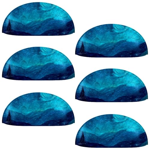 RODAILYCAY Schubladenknöpfe, Sternenhimmel, Schrankknöpfe, Kommodengriffe, Schubladengriffe für Küchen- und Badezimmerschränke, 6 Stück von RODAILYCAY