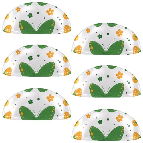 RODAILYCAY Schubladenknöpfe für Kommoden, Schrankknöpfe, grünes Schmetterlings-Blumenmuster, Kommodengriffe, Schubladengriffe für Küchen- und Badezimmerschränke, 6 Packungen RODAILYCAY Schubladenknöpfe für Kommoden, Schrankknöpfe, grünes Schmetterlings-Blumenmuster, Kommodengriffe, Schubladengriffe für Küchen- und Badezimmerschränke, 6 Packungen von RODAILYCAY