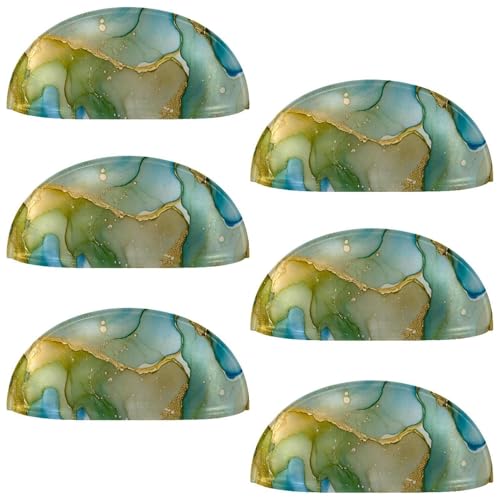 RODAILYCAY Schubladenknöpfe für Küchenschränke, Schubladenknöpfe, Griffe für Schränke und Schubladen, Marmor-Textur-Muster, Kommoden, Schubladen, Schrank-Hardware, 6 Stück RODAILYCAY Schubladenknöpfe für Küchenschränke, Schubladenknöpfe, Griffe für Schränke und Schubladen, Marmor-Textur-Muster, Kommoden, Schubladen, Schrank-Hardware, 6 Stück von RODAILYCAY