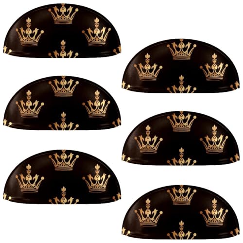 RODAILYCAY Schubladenknöpfe mit Kronenmuster, Schrankknöpfe, Kommodengriffe, Schubladengriffe für Küchen- und Badezimmerschränke, 6 Stück RODAILYCAY Schubladenknöpfe mit Kronenmuster, Schrankknöpfe, Kommodengriffe, Schubladengriffe für Küchen- und Badezimmerschränke, 6 Stück von RODAILYCAY