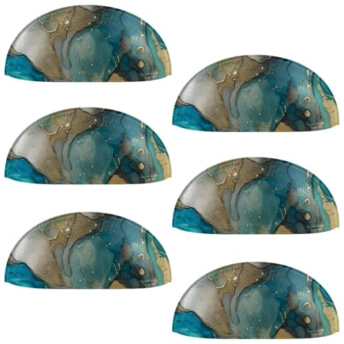 RODAILYCAY Schubladenknöpfe mit Marmor-Textur-Muster, Schrankknöpfe, Kommodenknöpfe, Schubladengriffe für Küchen- und Badezimmerschränke, 6 Stück von RODAILYCAY