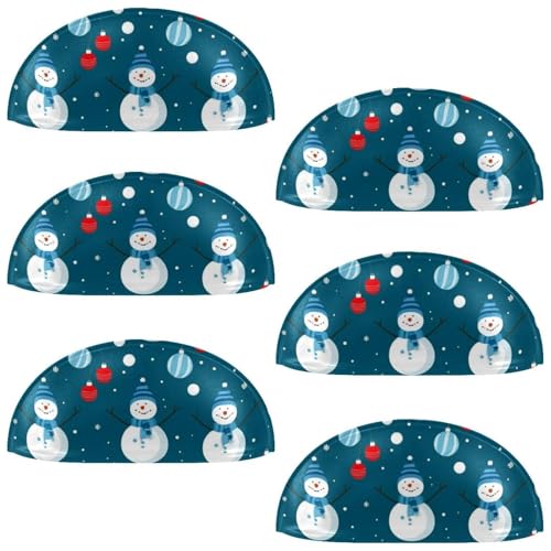 RODAILYCAY Schubladenknöpfe mit Schneemann-Motiv, 6 Stück, Schrankknöpfe, Kommodenknöpfe, Schubladengriffe für Küchen- und Badezimmerschränke von RODAILYCAY