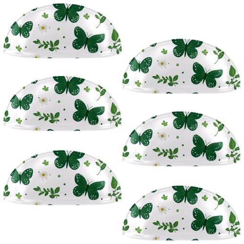 RODAILYCAY Schubladenknöpfe mit grünem Schmetterlings-Blumenmuster, Schrankknäufe, Kommodengriffe, Schubladengriffe, für Küchen- und Badezimmerschränke, 6 Packungen RODAILYCAY Schubladenknöpfe mit grünem Schmetterlings-Blumenmuster, Schrankknäufe, Kommodengriffe, Schubladengriffe, für Küchen- und Badezimmerschränke, 6 Packungen von RODAILYCAY