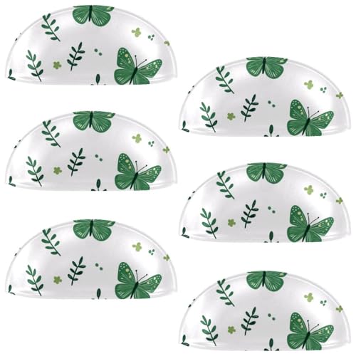RODAILYCAY Schubladenknöpfe mit grünem Schmetterlings-Blumenmuster, für Schränke und Schubladen, Schubladengriffe, Schrank-Hardware, 6 Stück RODAILYCAY Schubladenknöpfe mit grünem Schmetterlings-Blumenmuster, für Schränke und Schubladen, Schubladengriffe, Schrank-Hardware, 6 Stück von RODAILYCAY