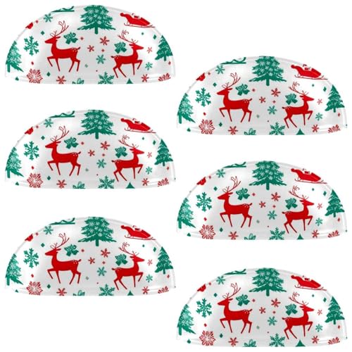 RODAILYCAY Schubladenknöpfe mit weihnachtlichem Hirschbaum, Schrankknöpfe, Kommodengriffe, Schubladengriffe für Küchen- und Badezimmerschränke, 6 Stück von RODAILYCAY
