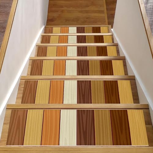 RODAILYCAY Stufenmatten für Treppenstufen, rutschfest, 15 Packungen, Laminatboden, Treppenläufer für Holzstufen im Innenbereich, Treppenstufen, TPE-Rückseite, Treppenläufer RODAILYCAY Stufenmatten für Treppenstufen, rutschfest, 15 Packungen, Laminatboden, Treppenläufer für Holzstufen im Innenbereich, Treppenstufen, TPE-Rückseite, Treppenläufer von RODAILYCAY