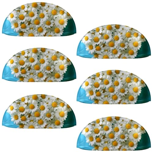 Schubladenknöpfe in Gänseblümchen-Herzform, aus Holz, für Küchenschrank, Kommode, Schublade, für Badezimmer, Kleiderschrank, Schrank, Schränke, 6 Stück von RODAILYCAY