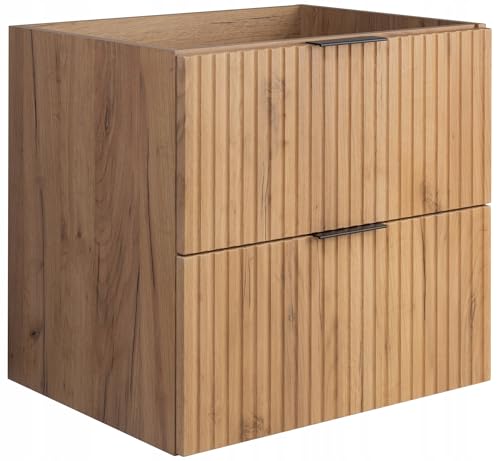 RODAN - Unterschränke fürs Bad 60 cm Eiche Craft Gold - Waschbeckenunterschrank - Unterschrank Waschbecken mit Zwei leise schließenden Schubladen - Waschtisch Unterschrank von RODAN FABRYKA MEBLI