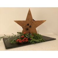 Holzstern Aus Der Baumscheibe, Eiche , 20 cm von RODIHolzwerkstatt