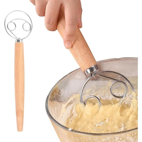 RODISHOMM 304 Edelstahldraht Schneebesen 13 Zoll, Holländischer Eierschläger und Dänischer Teigschneider mit Holzgriff, Küchenbackwerkzeug für Brot und Kuchen RODISHOMM 304 Edelstahldraht Schneebesen 13 Zoll, Holländischer Eierschläger und Dänischer Teigschneider mit Holzgriff, Küchenbackwerkzeug für Brot und Kuchen von RODISHOMM