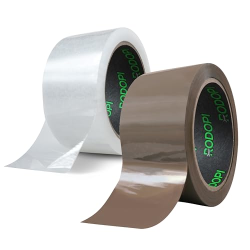 RODOPI Paketklebeband FixBox 50mm x 66m Paketband braun & transparent Packband für Handabroller Verpackungsklebeband für Umzugskartons oder Versand RODOPI Paketklebeband FixBox 50mm x 66m Paketband braun & transparent Packband für Handabroller Verpackungsklebeband für Umzugskartons oder Versand von RODOPI