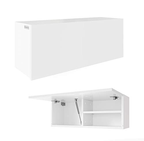 RODRIGO Badschrank Badmöbel Badezimmer Hängeschrank Schrank Hänger Hochglanz 80cm 120cm 160cm 200 cm 240 cm (korpus matt weiß + weiß matt, 80x30x25 (L/H/B) von RODRIGO