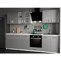 Moderne Küchenzeile LECO 280 cm in grau Hochglanz – funktionales Design für jede Küche Moderne Küchenzeile LECO 280 cm in grau Hochglanz – funktionales Design für jede Küche von ROE FURNITURE