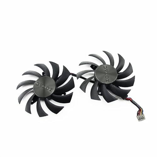 ROEDE 2 Stück 75 mm 4-poliger PLD08010S12HH GTX1070 Mini GPU-Lüfter for ZOTAC GeForce GTX 1070 Mini-Lüfter von ROEDE