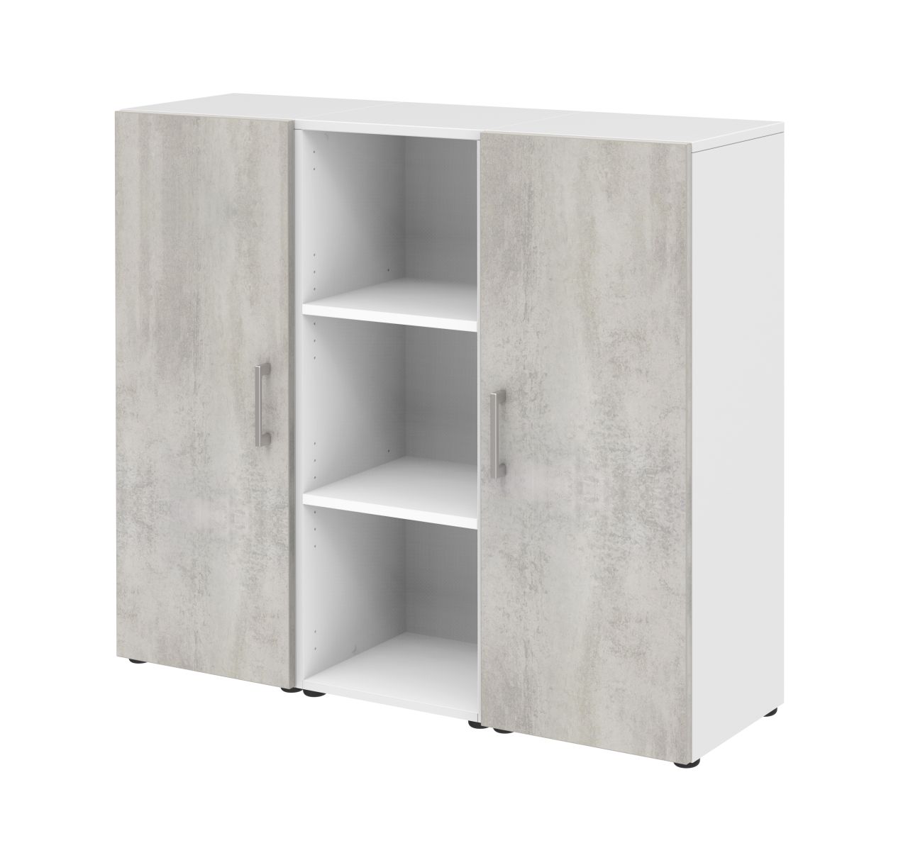 Kommode Sideboard Schrank Möbel Büroschrank Badschrank Wohnzimmer Regal Grau Tür von RÖHR-BUSH