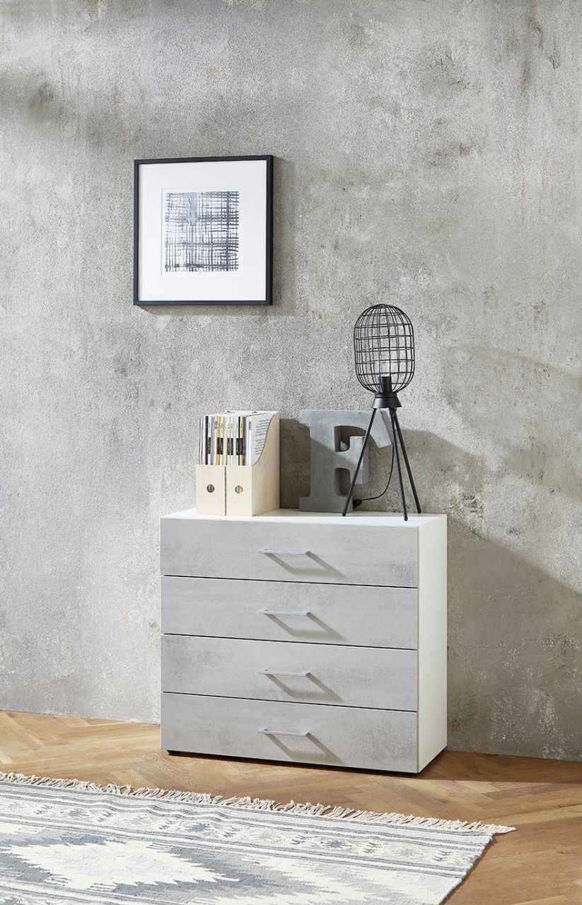 Kommode Sideboard Schrank Schubladen Highboard Büro Wohnzimmer Büromöbel Grau von RÖHR-BUSH