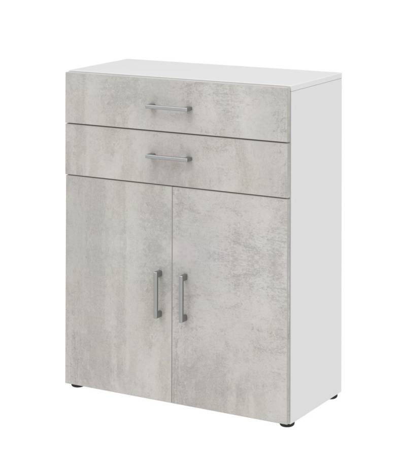 Kommode Sideboard Schrank Wohnzimmer Möbel Badschrank Büroschrank Schublade Grau von RÖHR-BUSH