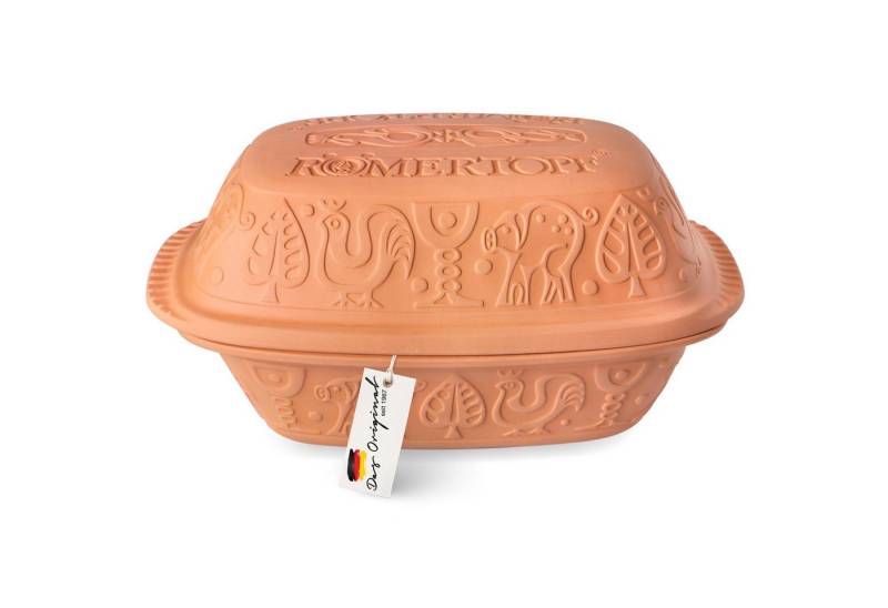 RÖMERTOPF Bräter KLASSIK Bräter, 4 Liter, Keramik, Terrakotta, Keramik (Set), antihaft von RÖMERTOPF