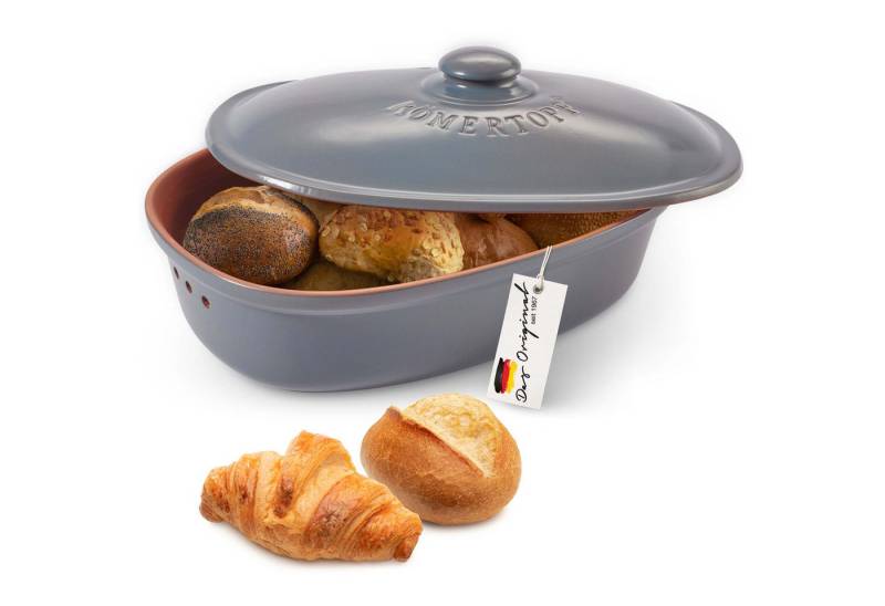 RÖMERTOPF Vorratsdose Brottopf oval MAXI 6,5 Liter - Keramik Brotkasten, Keramik, (Set), aus Naturton von RÖMERTOPF