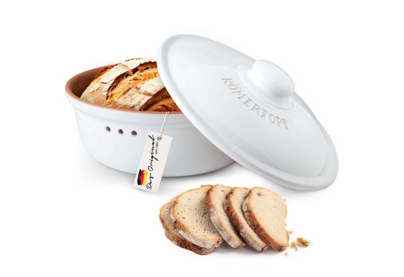 RÖMERTOPF Brotkasten Römertopf Brot - Frische-Topf rd, Keramik, (Brottopf & Deckel) von RÖMERTOPF