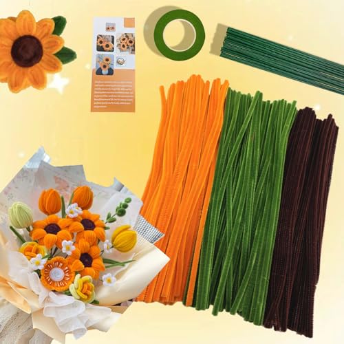 ROEOWENE 300pcs Pfeifenputzer zum Basteln Blumen Gelb Bunt Pfeifenreiniger Blumen Set Bastelzubehör Chenilledraht 30CM Pipe Cleaners Craft Pfeifenputzerdraht Biegeplüsch Basteldraht für DIY Bastelset ROEOWENE 300pcs Pfeifenputzer zum Basteln Blumen Gelb Bunt Pfeifenreiniger Blumen Set Bastelzubehör Chenilledraht 30CM Pipe Cleaners Craft Pfeifenputzerdraht Biegeplüsch Basteldraht für DIY Bastelset von ROEOWENE