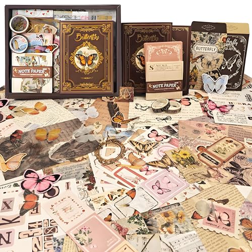 ROEOWENE 394pcs Tagebuch Mädchen Sticker Bullet Journal Zubehör Scrapbooking Set DIY Scrapbook Zubehör Junk Journaling Zubehör Notizbuch Geburtstag Geschenk Mädchen 9 10 11 12 Jahre Bastelset Teenager von ROEOWENE