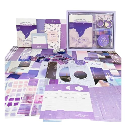 ROEOWENE 394pcs Tagebuch Mädchen Sticker Bullet Journal Zubehör Scrapbooking Set DIY Scrapbook Zubehör Junk Journaling Zubehör Notizbuch Geburtstag Geschenk Mädchen 9 10 11 12 Jahre Bastelset Teenager von ROEOWENE