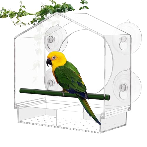 ROEOWENE Fenster Futterhaus für Vögel Vogelhaus Fensterscheibe Groß Transparent Futterspender Vögel Acryl Vogelfutterhaus Fenster mit Saugnäpfen für Wildvögel Futterstation Bird Feeder,20.5x21.5cm ROEOWENE Fenster Futterhaus für Vögel Vogelhaus Fensterscheibe Groß Transparent Futterspender Vögel Acryl Vogelfutterhaus Fenster mit Saugnäpfen für Wildvögel Futterstation Bird Feeder,20.5x21.5cm von ROEOWENE