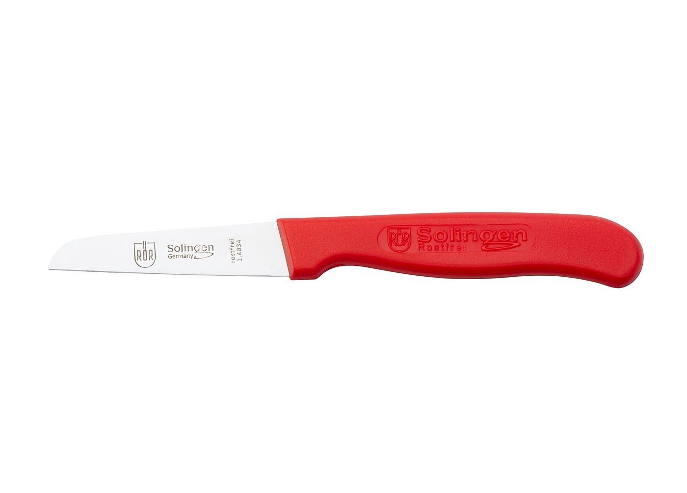 RÖR Kochmesser 10121, Küchenmesser mit Kunststoffgriff in rot - 16 cm -, zum Schneiden von Obst und Gemüse - Made in Solingen von RÖR