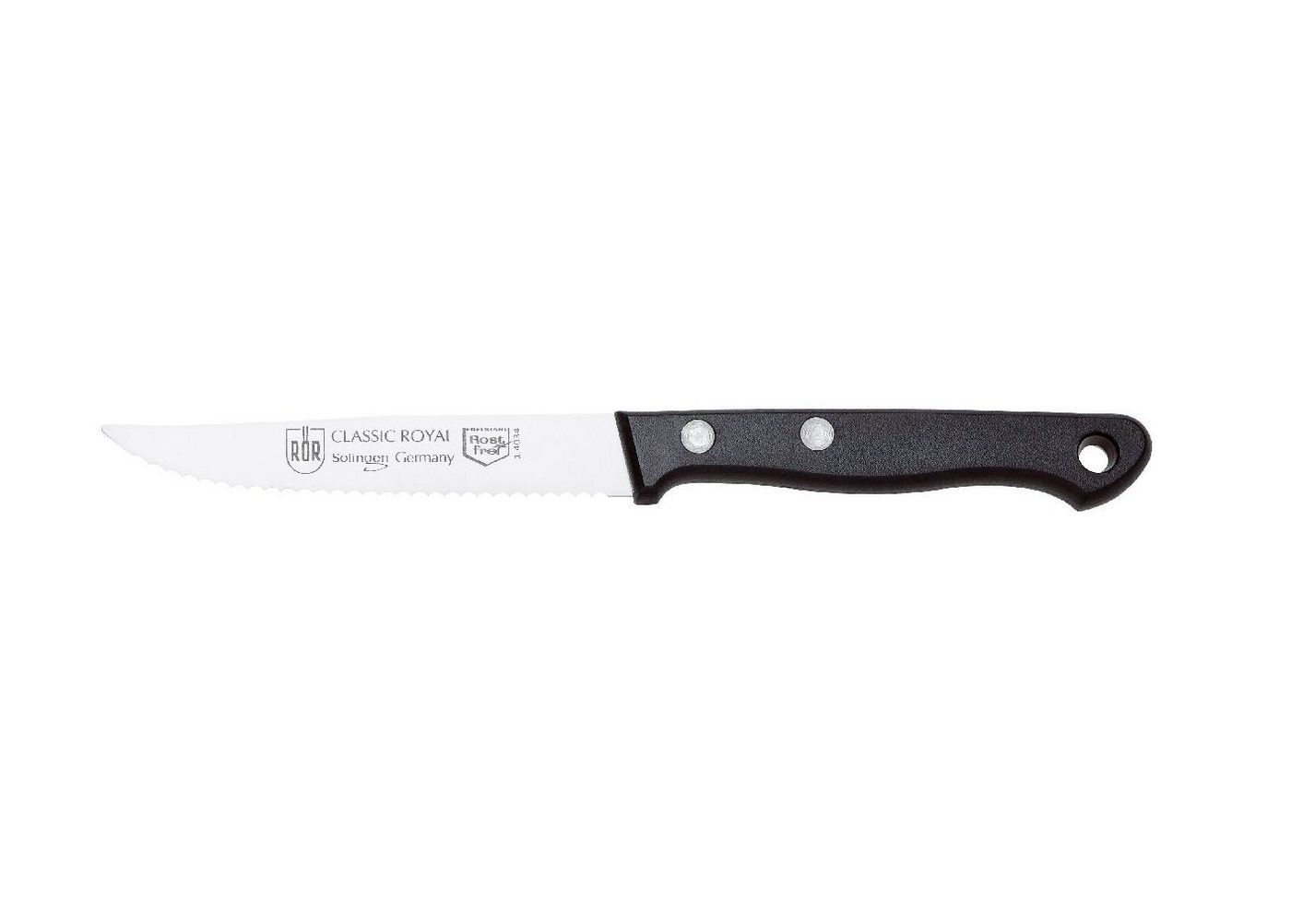 RÖR Kochmesser 10193, Classic Royal Steakmesser, hochwertiger Messerstahl - Griff mit Nieten - Made in Solingen von RÖR
