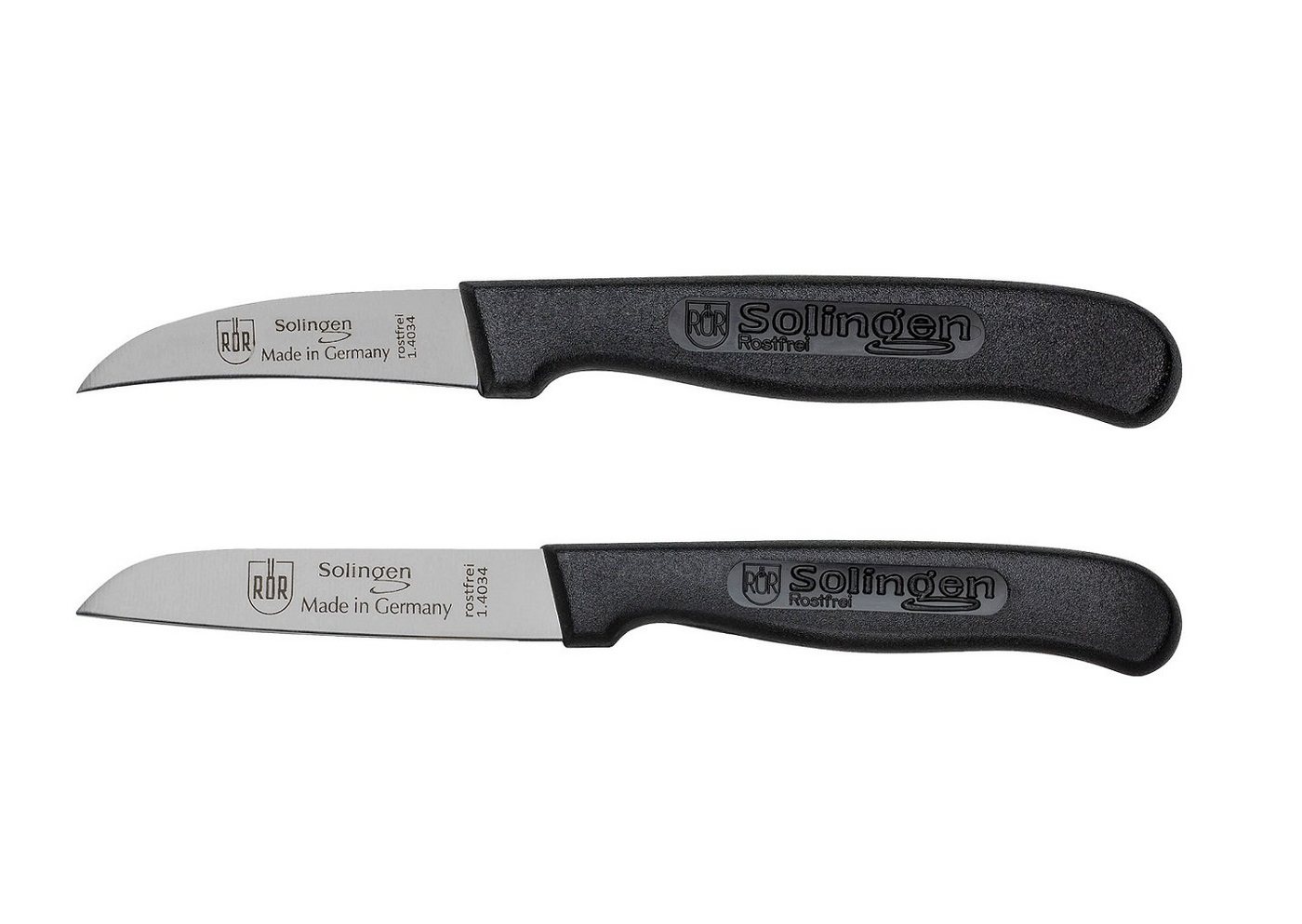RÖR Messer-Set 10164-2, Schäl-/Küchenmesser Set 2-teilig, einfache Handhabung, perfekt für jede Küche - Made in Solingen von RÖR