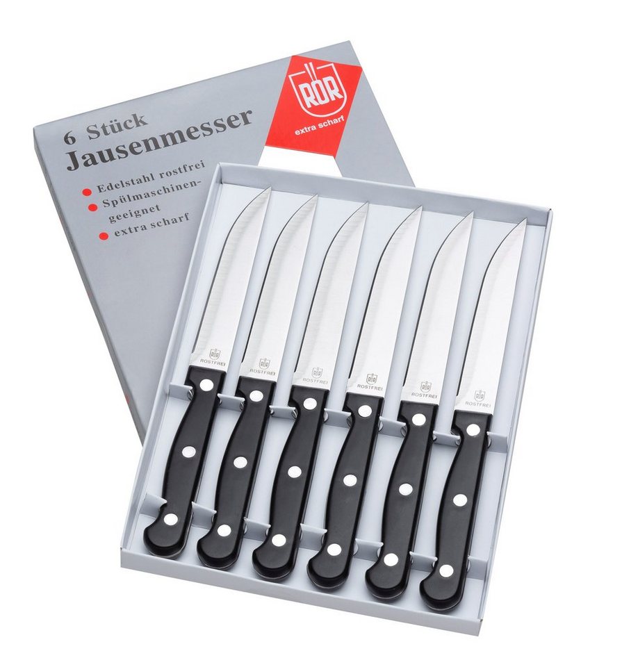 RÖR Brotzeitmesser 6 Stück Jausenmesser Tafelmesser Brotzeitmesser von RÖR