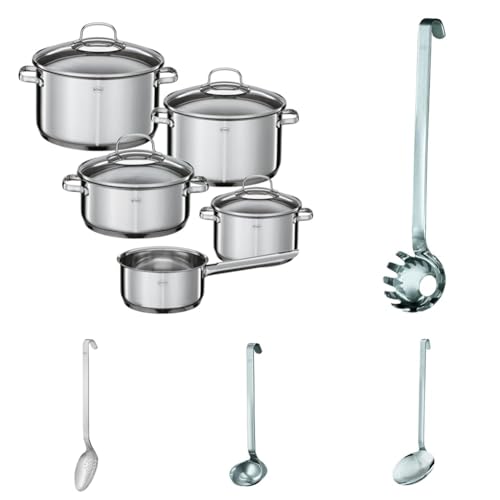 Bundle aus RÖSLE ELEGANCE Topfset, 5-tlg. mit Spaghettiheber, Schaumlöffel, Saucenlöffel, Gemüselöffel von RÖSLE