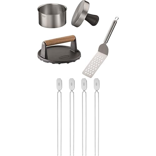 RÃ–SLE Barbecue Burger-Set 3-TLG. + RösleBBQ GrillspieÃŸe (4 Stück) von RÖSLE