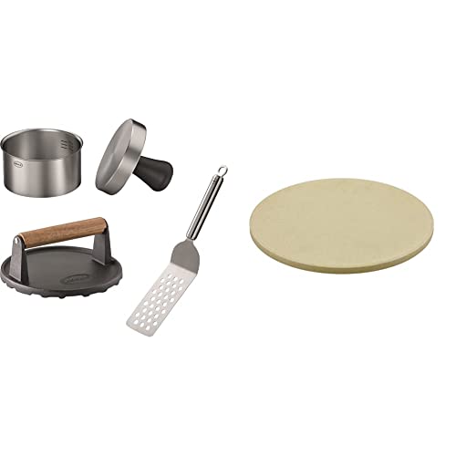 RÖSLE Barbecue Burger-Set 3-TLG Hochwertiges Burger-Set mit Burgerpresse Pro & Vario Pizzastein Hochwertiger Pizzastein aus Cordierit zur Zubereitung von Pizza RÖSLE Barbecue Burger-Set 3-TLG Hochwertiges Burger-Set mit Burgerpresse Pro & Vario Pizzastein Hochwertiger Pizzastein aus Cordierit zur Zubereitung von Pizza von RÖSLE