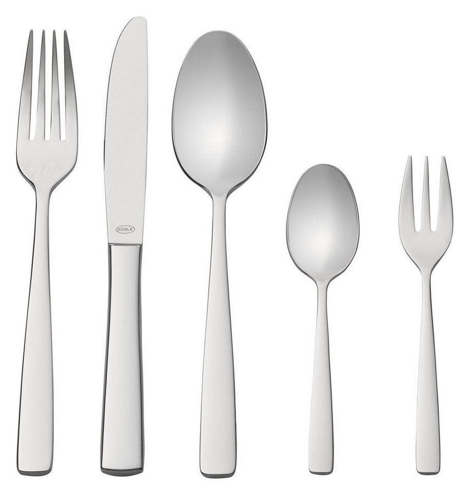 RÖSLE Besteck-Set ELEGANCE, 30-tlg., Edelstahl 18/10, 6 Personen (30-tlg), 6 Personen, Edelstahl 18/10, Messer aus Klingenstahl von RÖSLE