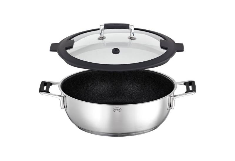 RÖSLE Bratpfanne RÖSLE 13616 Servierpfanne SILENCE PRO Ø 28cm ProResist mit Deckel von RÖSLE