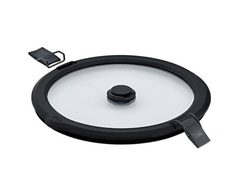 RÖSLE Frischhaltedeckel FLEXX 2GO Vakuumdeckel rund mit Clips 17x14cm 1,4l von RÖSLE