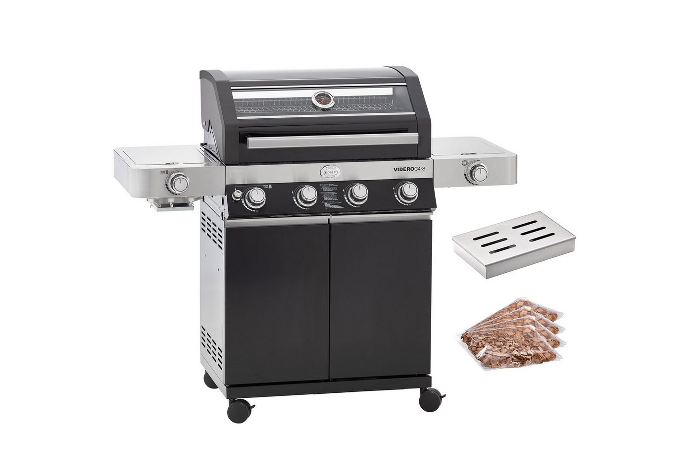 RÖSLE Gasgrill RÖSLE BBQ Gasgrill Videro G4-S Vario+ schwarz mit Räucherset RÖSLE Gasgrill RÖSLE BBQ Gasgrill Videro G4-S Vario+ schwarz mit Räucherset von RÖSLE