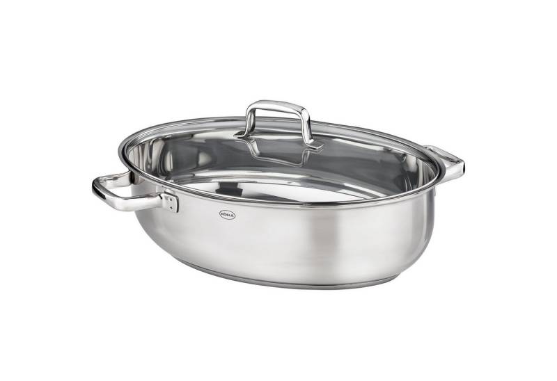 RÖSLE Kochtopf RÖSLE Edelstahlbräter oval mit Glasdeckel induktionsgeeignet 41x32cm von RÖSLE