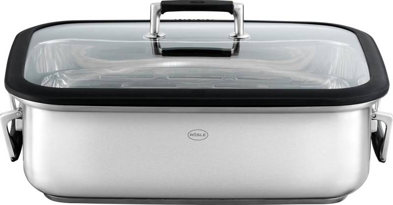 RÖSLE Kochtopf RÖSLE Silence Pro Bräter rechteckig Edelstahl 18/10 Glasdeckel RÖSLE Kochtopf RÖSLE Silence Pro Bräter rechteckig Edelstahl 18/10 Glasdeckel von RÖSLE