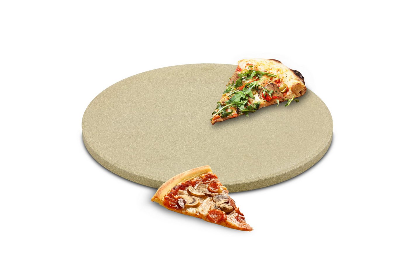 RÖSLE Pizzastein Rösle Schamotte Pizzastein rund beige - 33 cm, Schamottestein, (Stück, 1-St., Pizzastein), Steinplatte lebensmittelecht für Grill und Ofen von RÖSLE