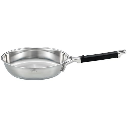 RÖSLE SILENCE PRO Bratpfanne, Hochwertige Edelstahl-Bratpfanne für Perfektes Scharf-Anbraten von Steaks und Mehr, Ø 24 cm, silbern, Edelstahl 18/10 von RÖSLE