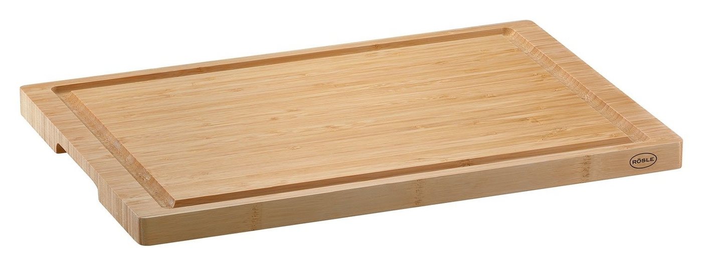 RÖSLE Schneidebrett BASIC LINE, B 26 x L 39 cm, Bambus, mit Saftrille, Holz, (1-St) von RÖSLE