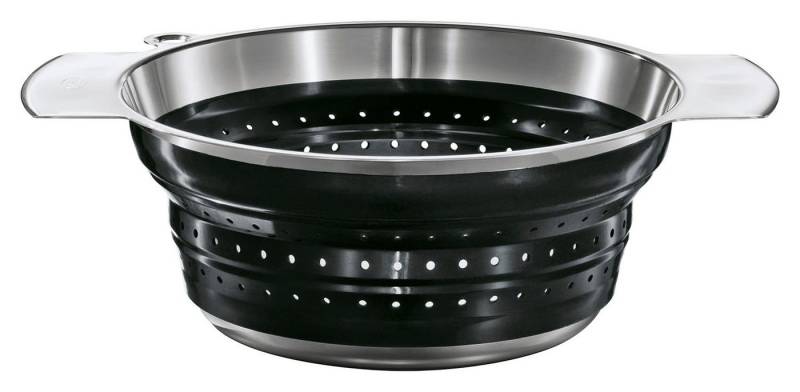 RÖSLE Seiher MODERN CLASSIC, Faltbar, 25 x 32 cm, mit Öse, Edelstahl 18/10, Silikon von RÖSLE