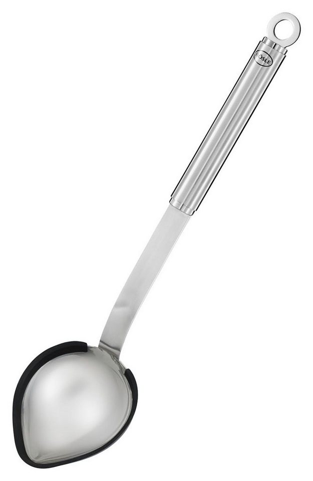 RÖSLE Servierlöffel MODERN CLASSIC, Länge 32 cm, Edelstahl 18/10, Silikon, Schwarz, Temperaturbeständig bis 220 °C von RÖSLE