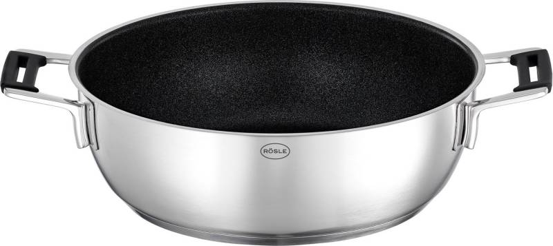 RÖSLE Servierpfanne SILENCE PRO, Edelstahl 18/10 (1-tlg), mit Premium-Antihaftversiegelung ProResist, Induktion von RÖSLE