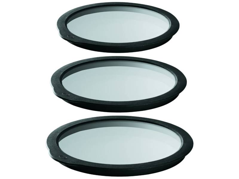 RÖSLE Frischhaltedeckel Frischhaltedeckel aus Glas 3er Set (16/20/24 cm) von RÖSLE