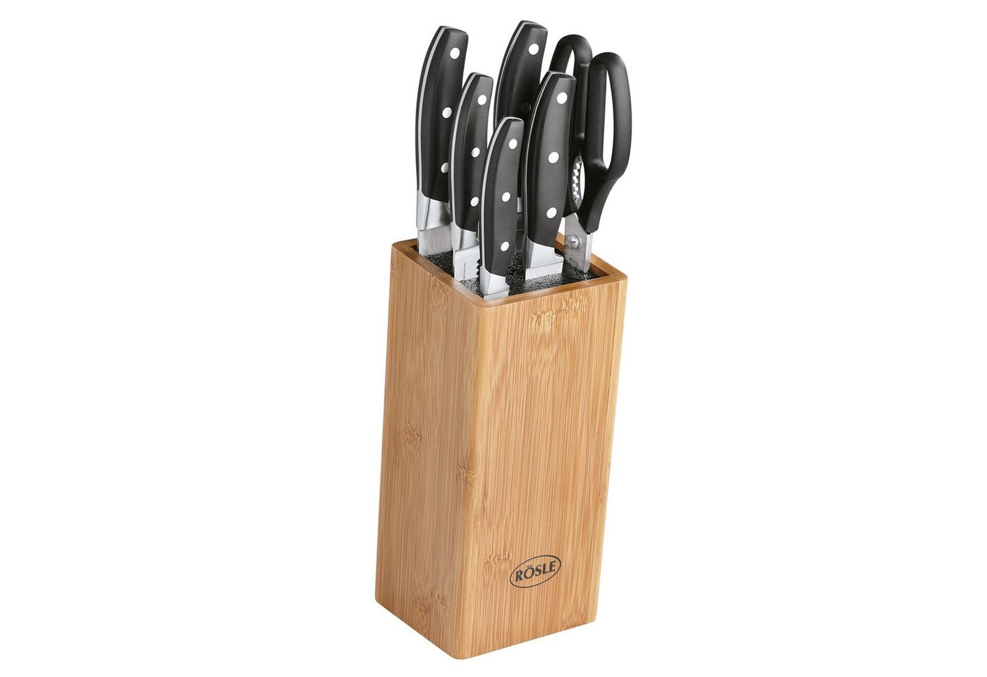 RÖSLE Universalküchenmesser RÖSLE Set Messerblock inkl. 5 Küchenmesser Küchenschere Bambus Koch RÖSLE Universalküchenmesser RÖSLE Set Messerblock inkl. 5 Küchenmesser Küchenschere Bambus Koch von RÖSLE